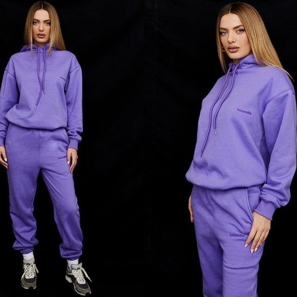 HOUSE OF CB 'Halo' Purple Oversized Hoodie NWOT - Picture 2 of 6